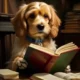 Dog Reading Book