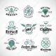 Retro Bi-Cycle Vector Label or Logo Template