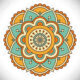 Rangoli Floor Sticker Designs logos Stock Vectors, Clipart and Illustrations