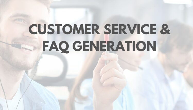 customer service and faq generation | Promptrr.io