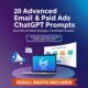 20 Advanced Email Marketing & Paid Ads ChatGPT Prompts Bundle